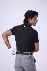 Moderno Knit Black Golf Polo
